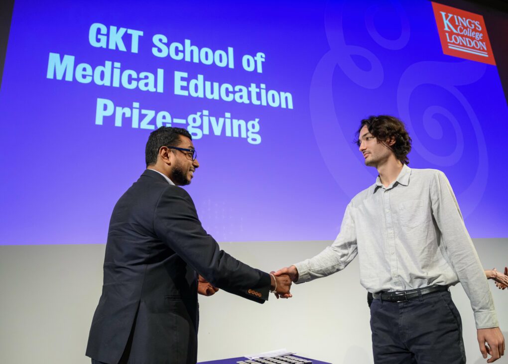 Deniz Suer receives Golding Bird Prize Fund at GKT School of Medical Education prize-giving ceremony